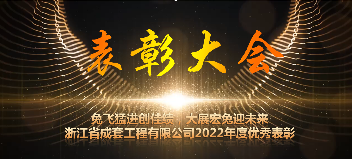 兔飛猛進創(chuàng)佳績，大展宏兔迎未來——浙江省成套工程有限公司2022年度優(yōu)秀表彰大會